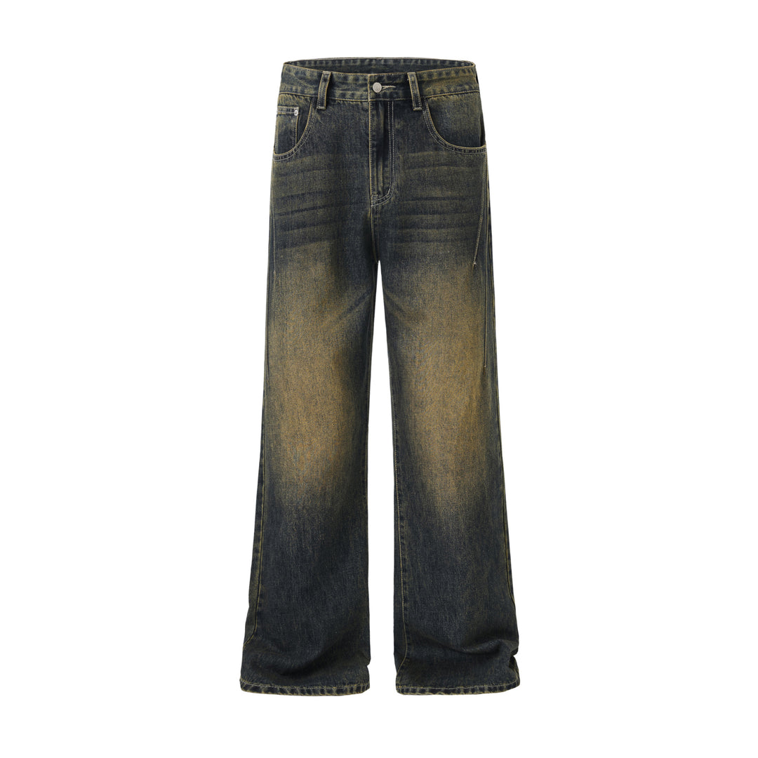 Herren Baggy-Denimhose mit extra weitem Bein und Vintage-Waschung Nord Taschen