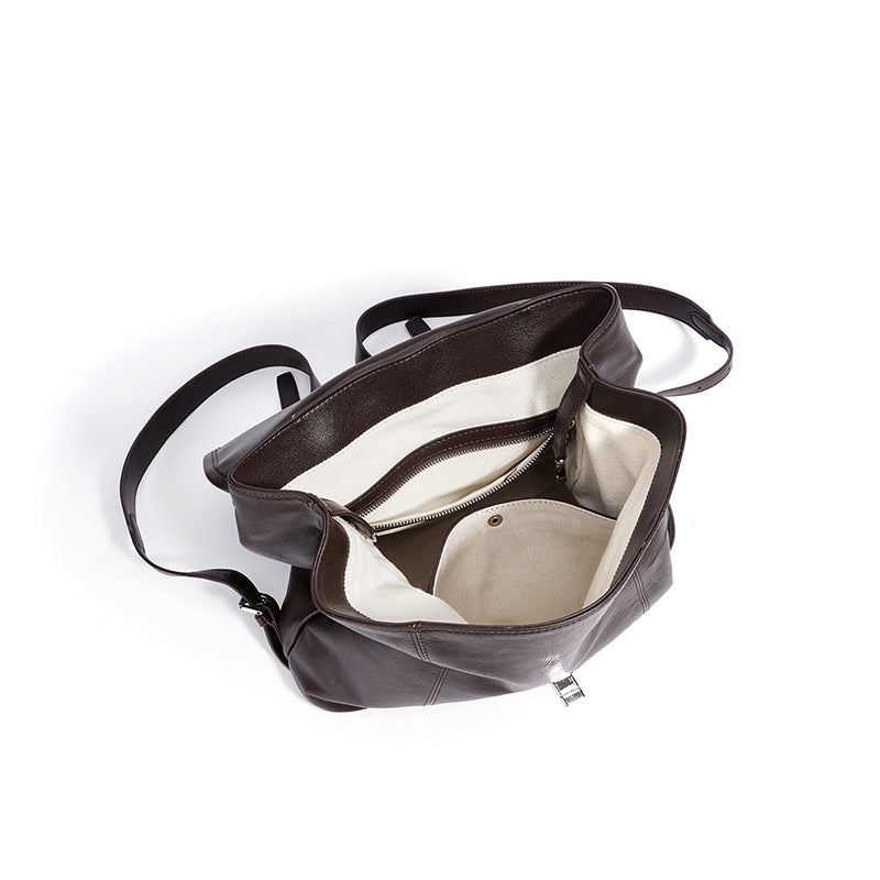 Damen Rucksack aus hochwertigem Leder mit verstellbaren Tragegurten Nord Taschen