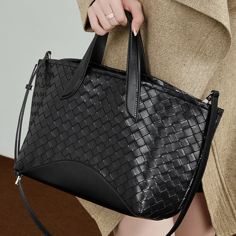 Damen geflochtene Ledertasche Nord Taschen