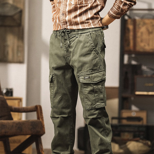 Herren Utility-Cargo-Jogginghose mit Mehrfachtaschen, elastischen Bündchen & Reißverschlussdetail Nord Taschen