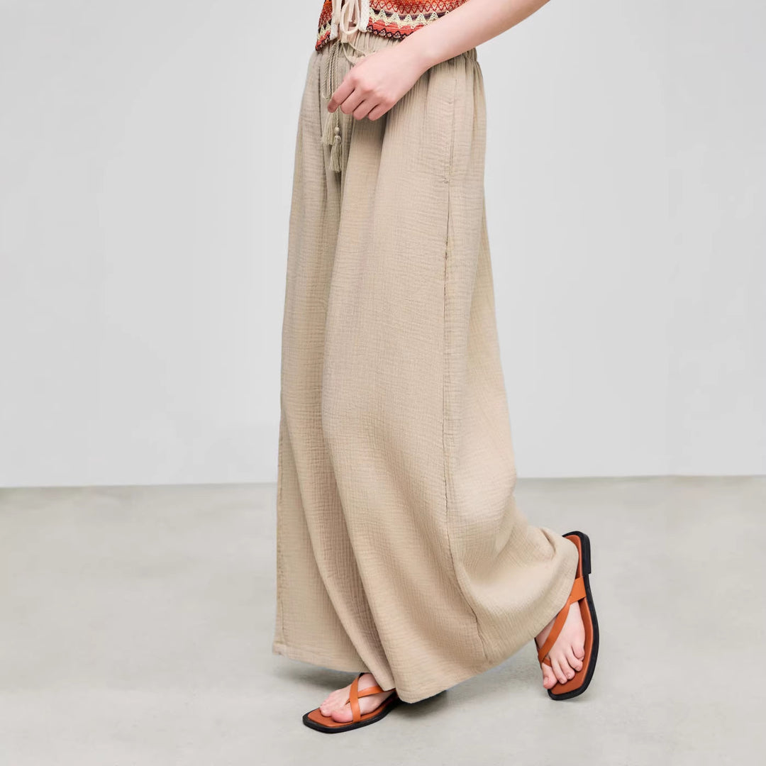 Damen Weit geschnittene Sommerhose Nord Taschen