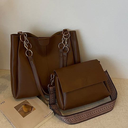 Damen vielseitige Handtasche mit abnehmbarem Schultergurt und eleganter Kettenverzierung Nord Taschen