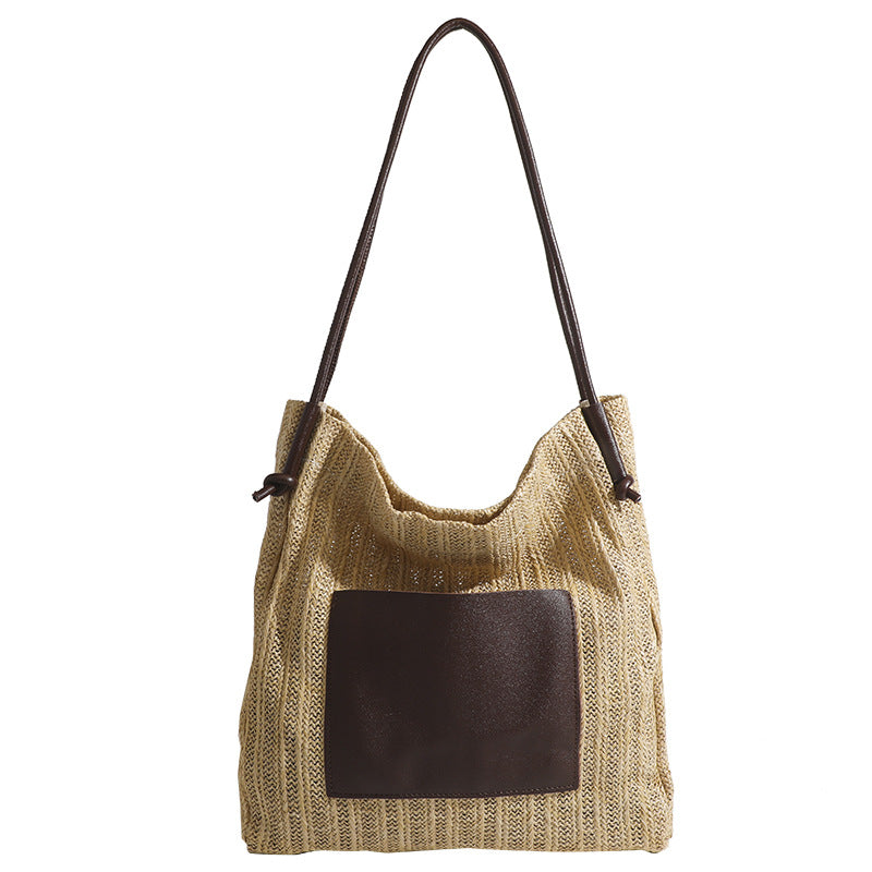 Damen Hobo-Tasche aus hochwertigem Gewebe mit schickem Lederakzent Nord Taschen