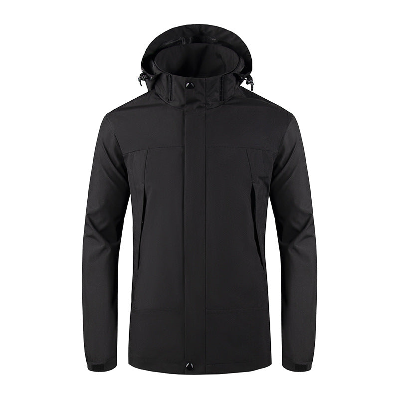 Herren Wind- und Wasserabweisende Softshelljacke mit Kapuze und verdecktem Reißverschluss Nord Taschen