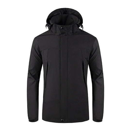 Herren Wind- und Wasserabweisende Softshelljacke mit Kapuze und verdecktem Reißverschluss Nord Taschen