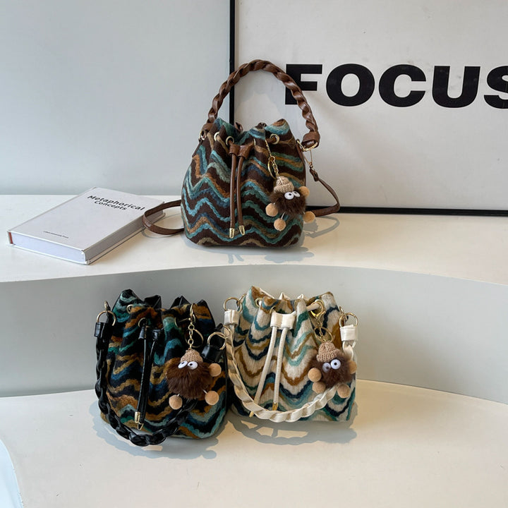 Damen modische Bucket Bag mit verspieltem Muster Nord Taschen