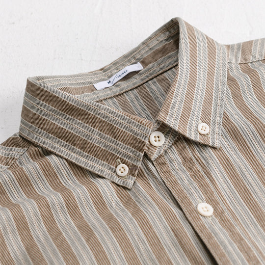 Herren Hemd mit Button-Down-Kragen aus atmungsaktivem Leinen-Baumwollmix in Relaxed-Passform Nord Taschen
