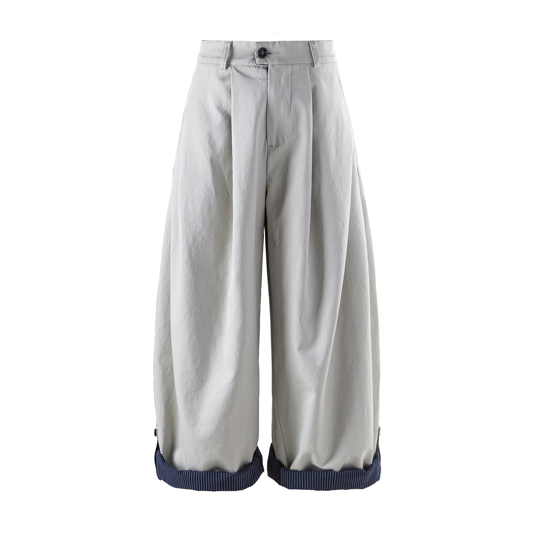 Damen weite High‑Waist‑Culotte mit Kellerfalte und verkürztem Bein Nord Taschen