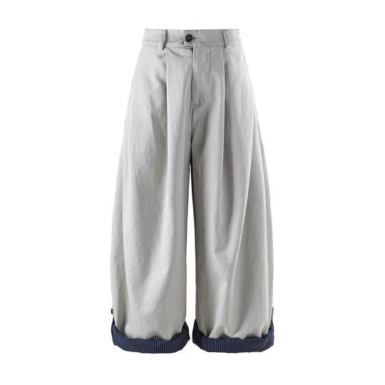 Damen weite High‑Waist‑Culotte mit Kellerfalte und verkürztem Bein Nord Taschen