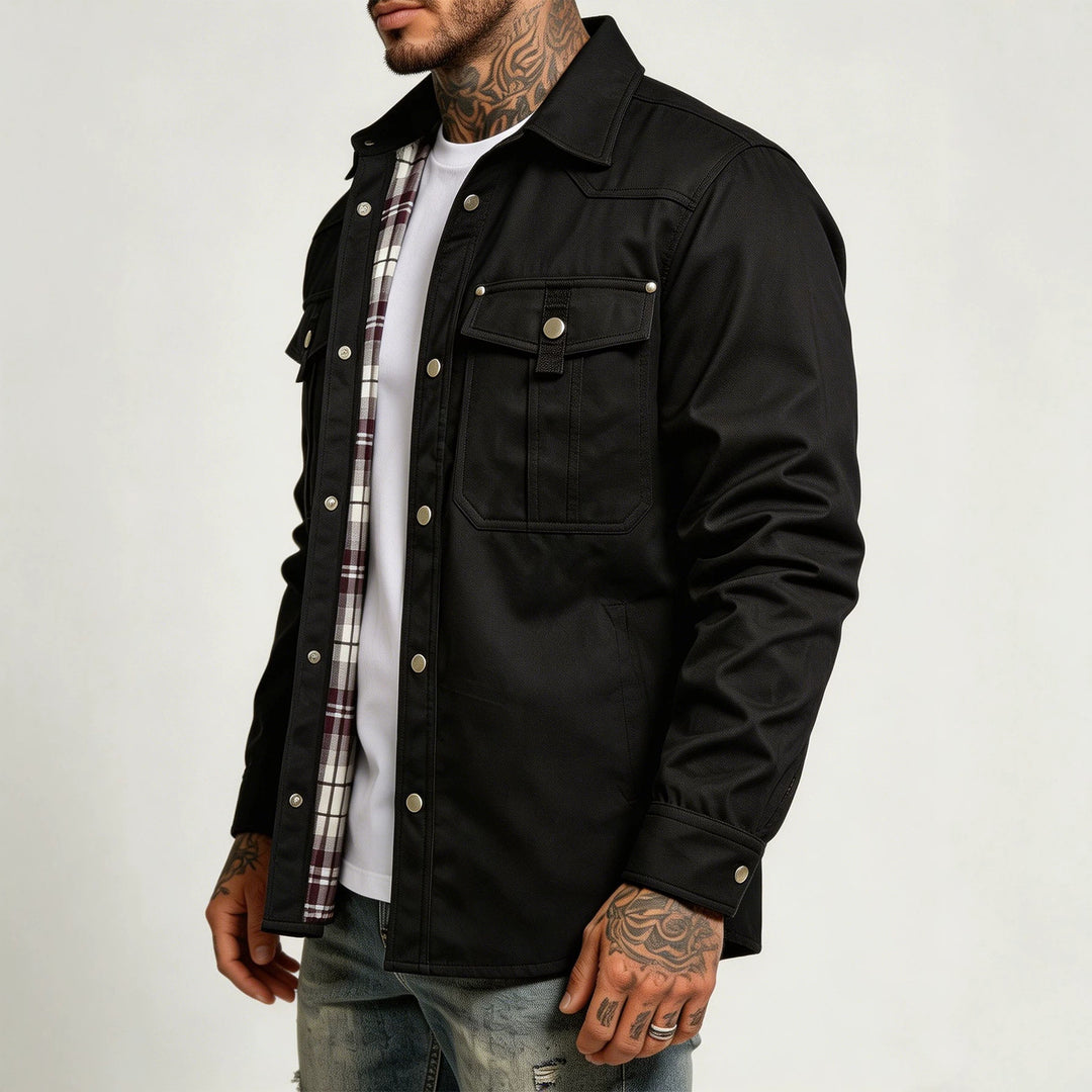 Herren Canvas-Hemdjacke Nord Taschen