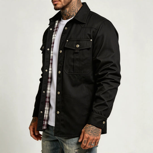 Herren Canvas-Hemdjacke Nord Taschen