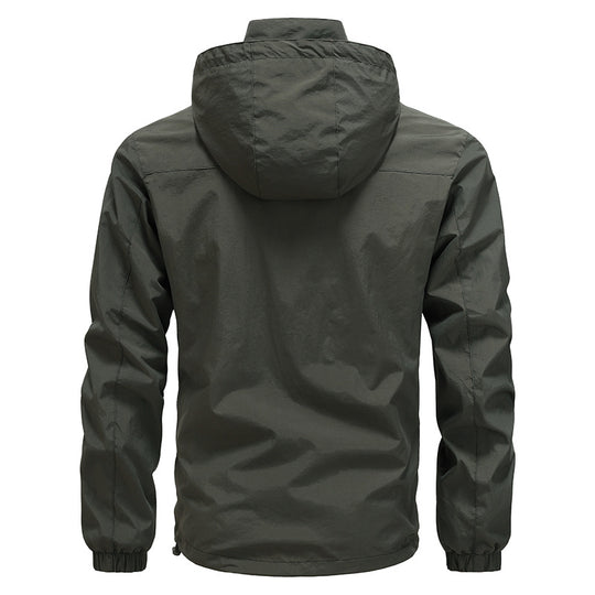 Herren Atmungsaktive ultraleichte Wind- und Regenjacke mit Mesh-Innenfutter und verdeckter Brusttasche Nord Taschen