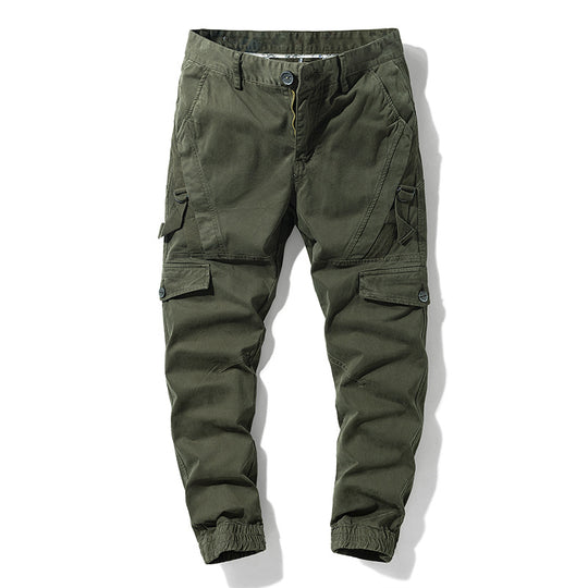 Herren Funktionale Tapered-Cargohose im Joggerstil mit Elastikbündchen und Mehrfachtaschen Nord Taschen