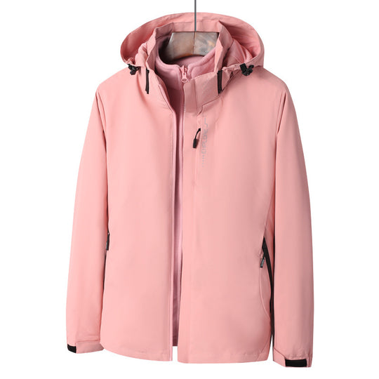 Herren Softshell Outdoorjacke mit wasserdichter Membran, abnehmbarer Kapuze und verdecktem Reißverschluss Nord Taschen