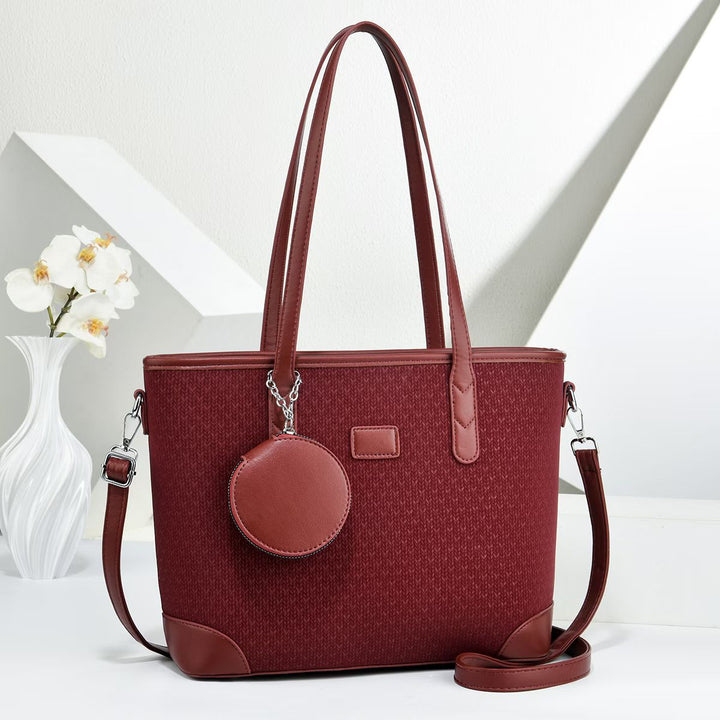Damen elegante Tote-Handtasche mit strukturiertem Design und abnehmbarer Geldbörse Nord Taschen