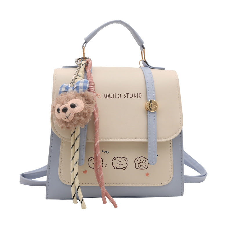Damen niedliche Rucksack-Handtasche mit verspieltem Tieranhänger Nord Taschen