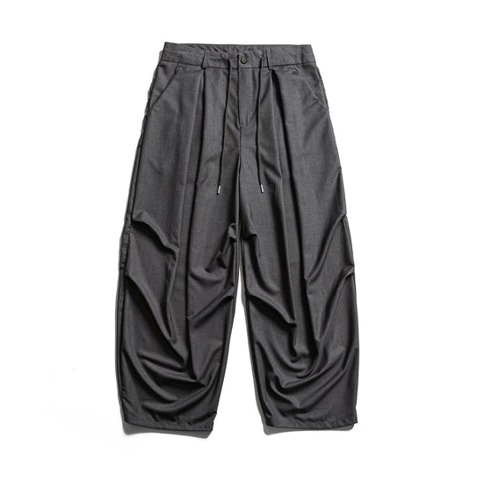 Herren Cropped-Hose mit Bundfalten, Tunnelzug und dezenter Bundverlängerung Nord Taschen
