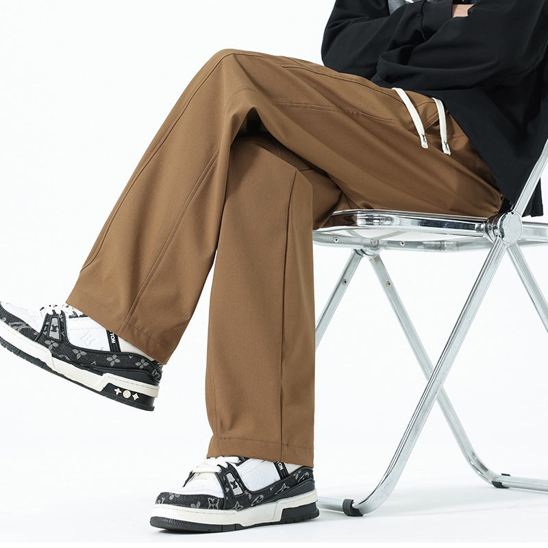 Herren Weite Relaxed‑Fit Freizeithose mit Tunnelzugbund und Teilungsnähten Nord Taschen