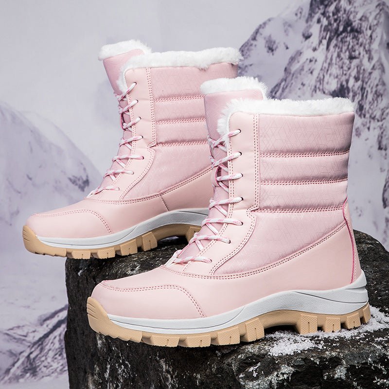 Damen Gefütterte Winterstiefel mit Kunstfellfutter, wasserabweisender Konstruktion und griffiger Profilsohle Nord Taschen