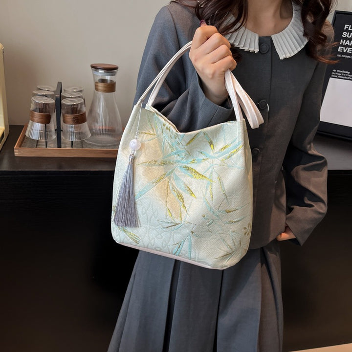 Damen Schultertasche mit elegantem Quasten-Detail Nord Taschen