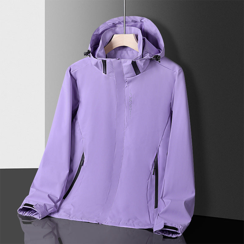 Herren leichter wasserdichter Softshell‑Hoodie mit Kapuze und Tarn‑Hex‑Alloverprint Nord Taschen