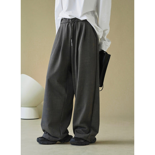 Damen Weite Lounge‑Palazzohose aus French‑Terry mit hohem Bund, Elastik und Kordelzug Nord Taschen