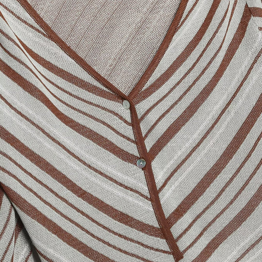 Damen Kurzgeschnittener Cardigan mit extra-langen Ärmeln und Diagonalmuster Nord Taschen