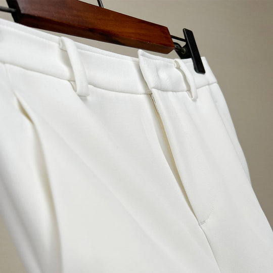 Damen Elegante gerade geschnittene Anzughose mit Bügelfalte und Eingrifftaschen Nord Taschen