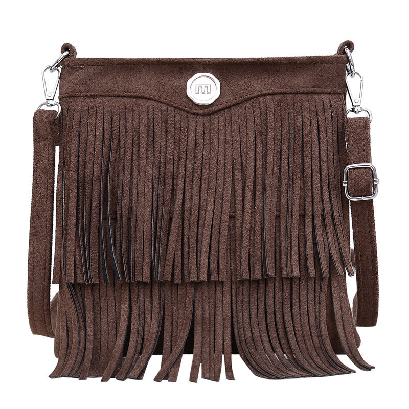 Damen Umhängetasche mit fransigen Details Nord Taschen