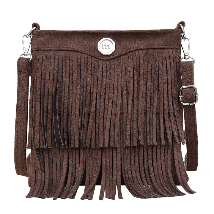 Damen Umhängetasche mit fransigen Details Nord Taschen