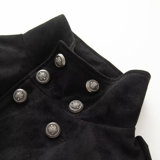 Damen Kurzgeschnittene Taillierte Militärblousonjacke mit hohem Stehkragen, doppelreihigen Metallknöpfen und Schulterriegeln Nord Taschen