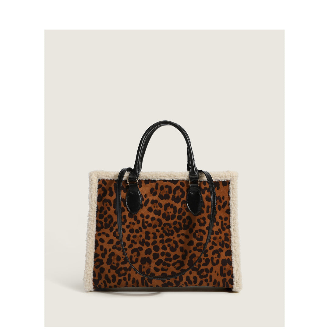 Damen Shopper-Tasche mit elegantem Fellbesatz Nord Taschen