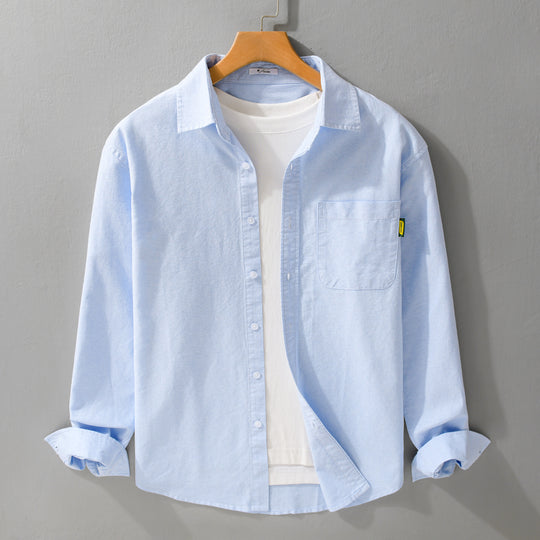 Damen Leichtes Baumwoll-Overshirt mit Kentkragen, aufgesetzter Brusttasche und Relaxed-Fit Nord Taschen