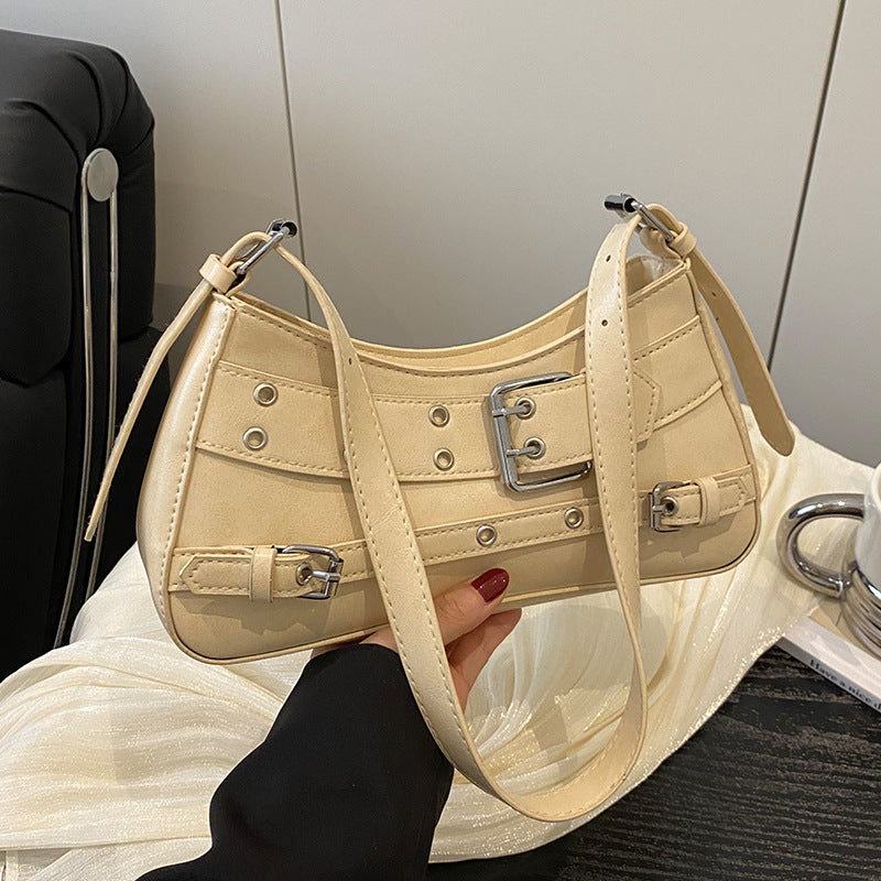 Damen Schultertasche mit elegantem Gurt- und Schnallenakzent Nord Taschen