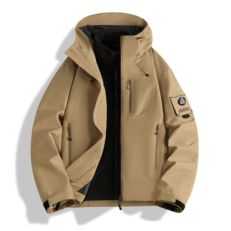 Herren Funktions-Softshelljacke mit abnehmbarem Fleece-Innenfutter Nord Taschen