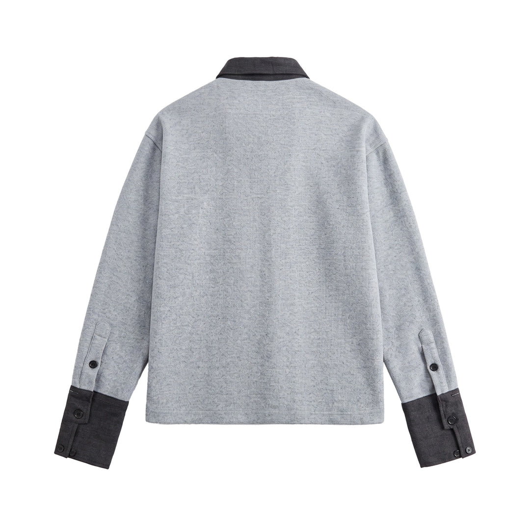 Unisex Boxy‑Polo‑Sweatshirt mit Kontrastkragen und verlängerten Ärmelbündchen Nord Taschen