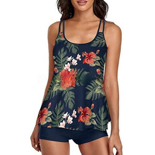 Damen Sportliches Tankini-Set mit bequemem Shorts und verstellbaren Trägern Nord Taschen