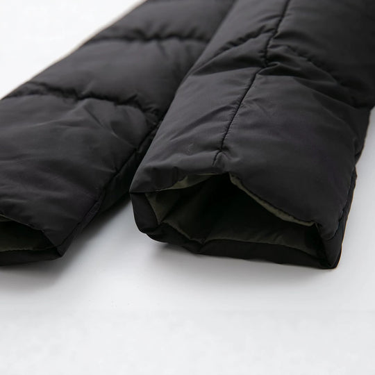 Damen langer gesteppter Winterparka mit Kapuze Nord Taschen