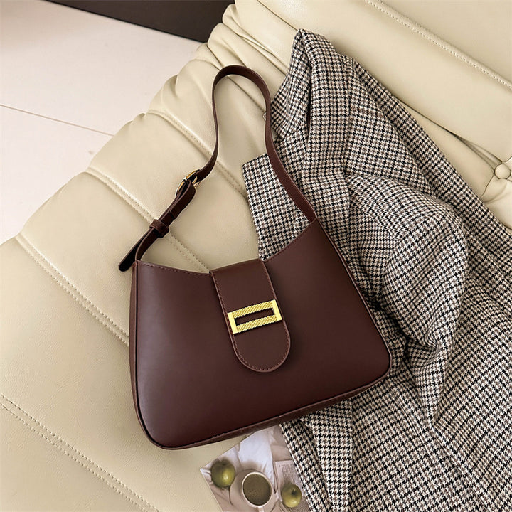 Damen Hobo-Tasche mit edlem Verschluss und flexiblem Schulterriemen Nord Taschen