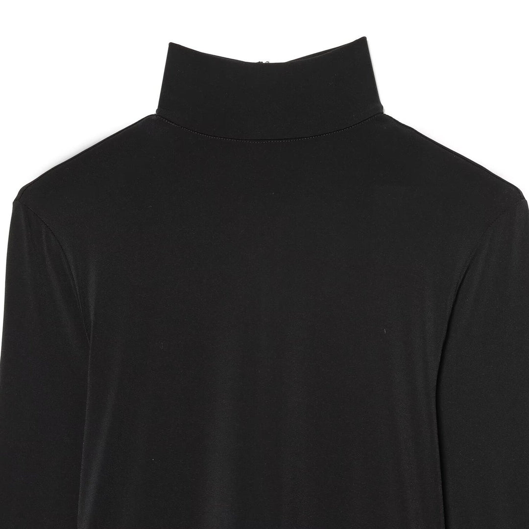 Damen Jumpsuit mit Stehkragen, weitem Plissee-Hosenbein und Knöchel-Bindebändern Nord Taschen