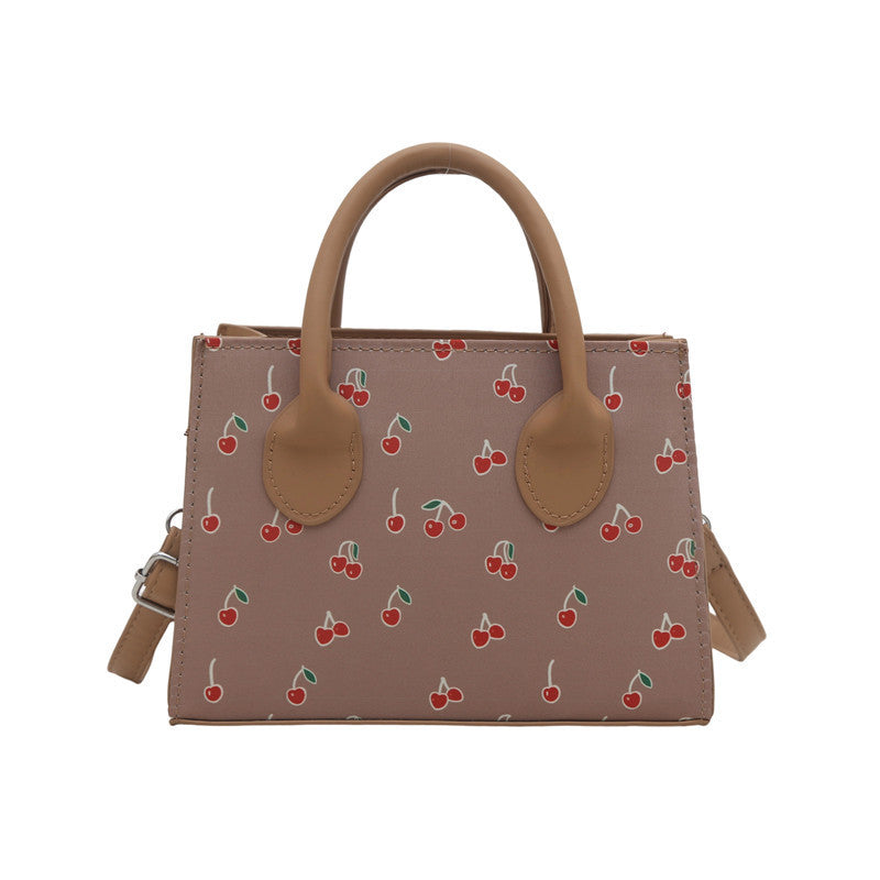 Damen handliche Umhängetasche mit fruchtigem Kirschmotiv Nord Taschen