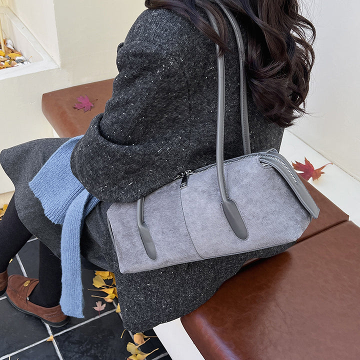 Damen praktische Veloursleder Handtasche Nord Taschen