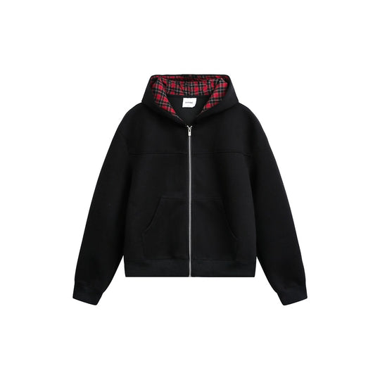Unisex Kapuzenjacke mit Karofutter und durchgehendem Reißverschluss Nord Taschen