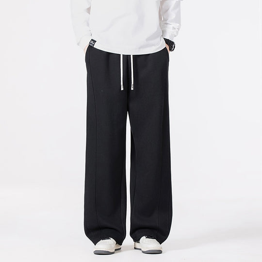 Herren Freizeit-Jogginghose im Oversize-Schnitt mit elastischem Kordelbund & markanter Seitennaht Nord Taschen