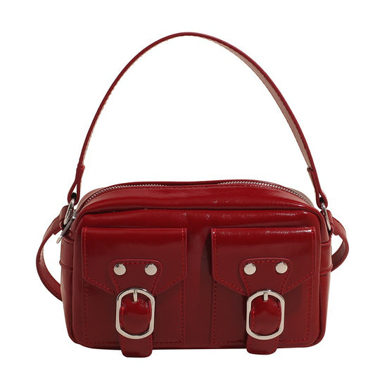 Damen Schultertasche mit stilvollem Schnallen-Detail und praktischen Fächern Nord Taschen