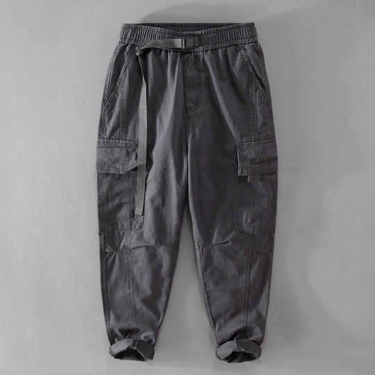 Herren Cargohose im Military-Look mit verstärkten Knien und elastischem Beinabschluss Nord Taschen
