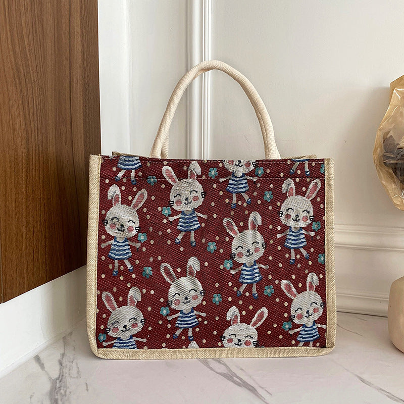 Damen verspielte Tragetasche mit niedlichem Hasenmotiv Nord Taschen