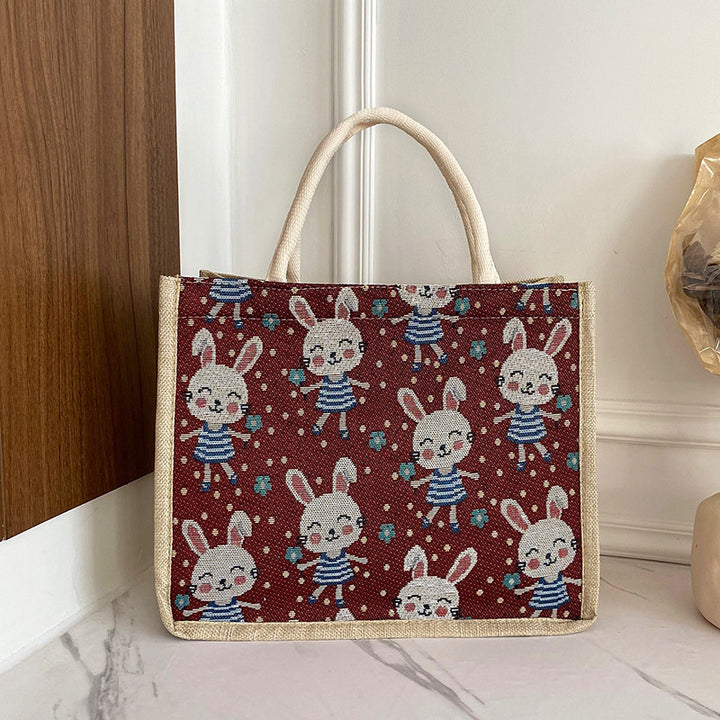 Damen verspielte Tragetasche mit niedlichem Hasenmotiv Nord Taschen