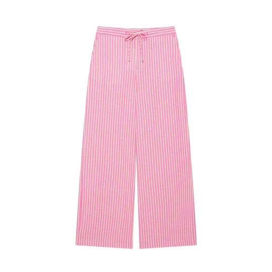 Damen Weite Palazzo‑Hose mit hohem Bund und Tunnelzug Nord Taschen