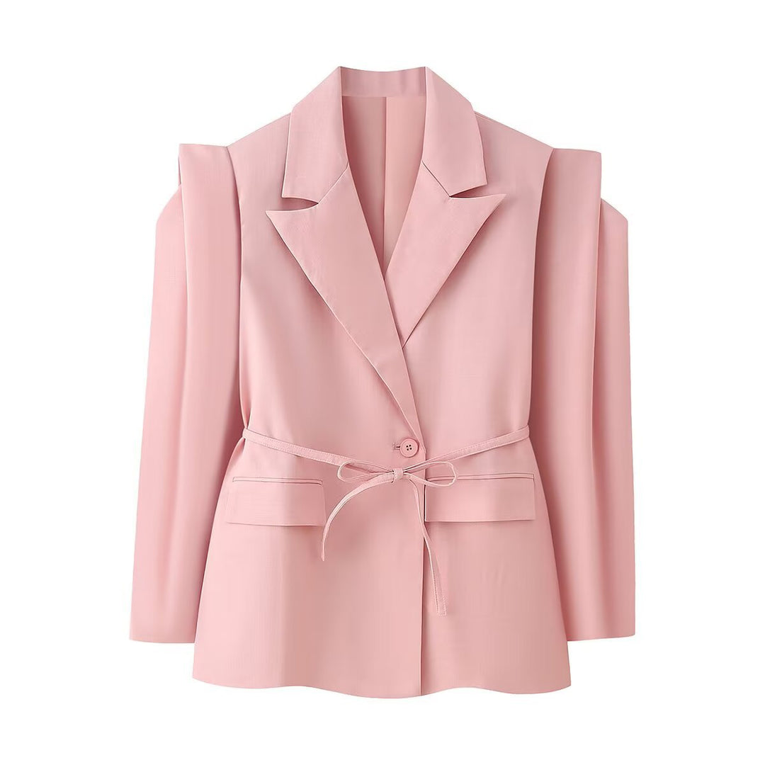 Damen 1100+ taillierter Blazer mit Tunnelzug, schmaler Kordel und Pattentaschen Nord Taschen